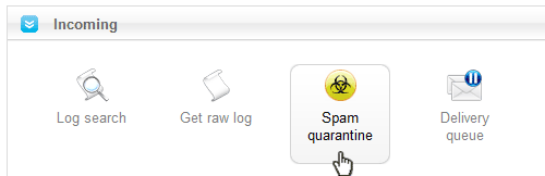 Click on Spam Quarantine link