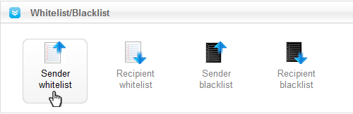 Click on Sender Whitelist link